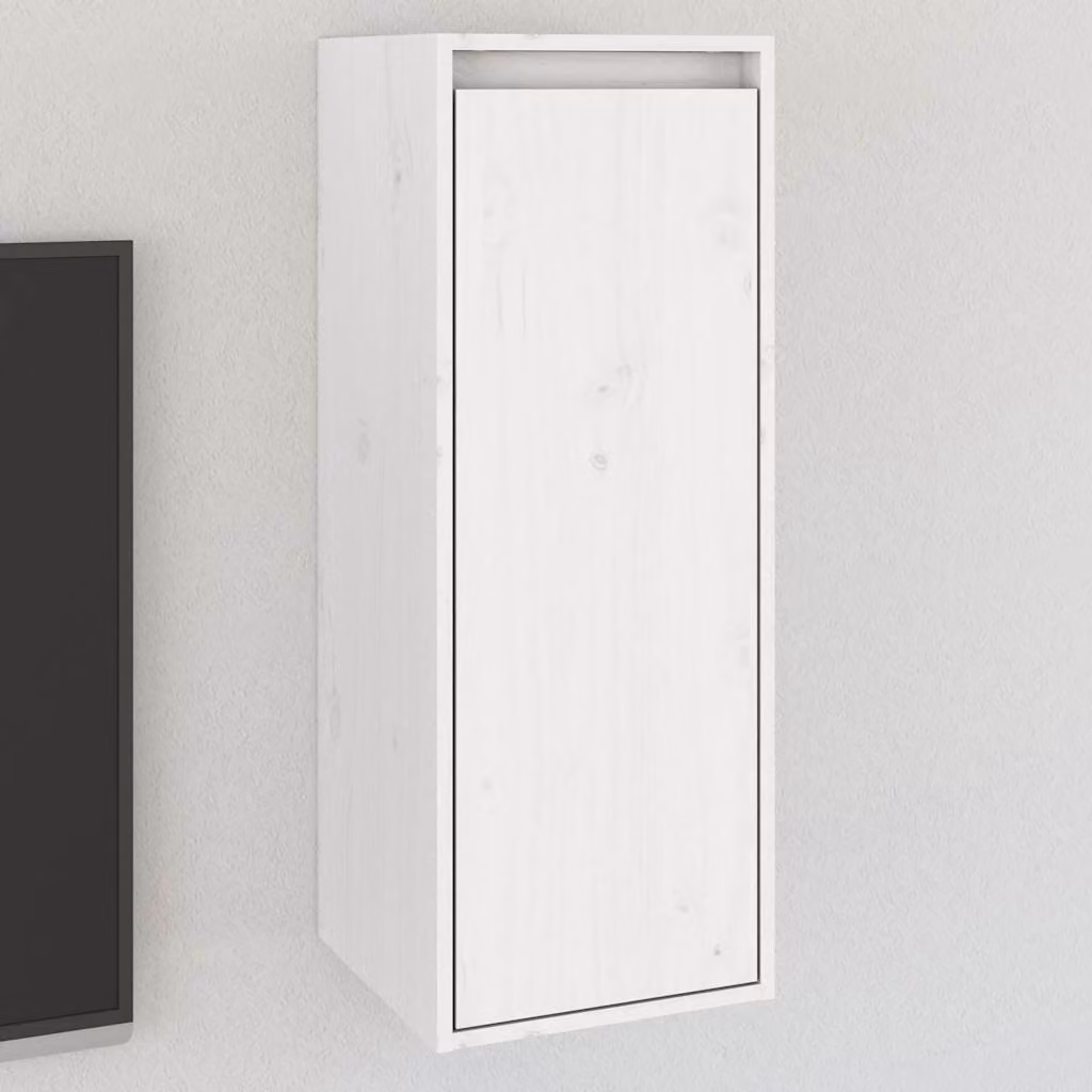 Pensile vidaXL in legno massello di pino bianco, L 30 cm x P 30 cm x H 80 cm