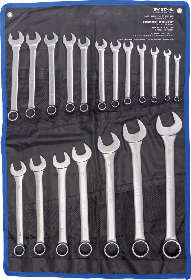 Set di chiavi combinate in acciaio SW, 8-32 mm, 19 pezzi 00919L