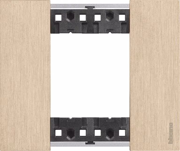 Placca Bticino Living Now 2 Moduli Oro KA4802ZW