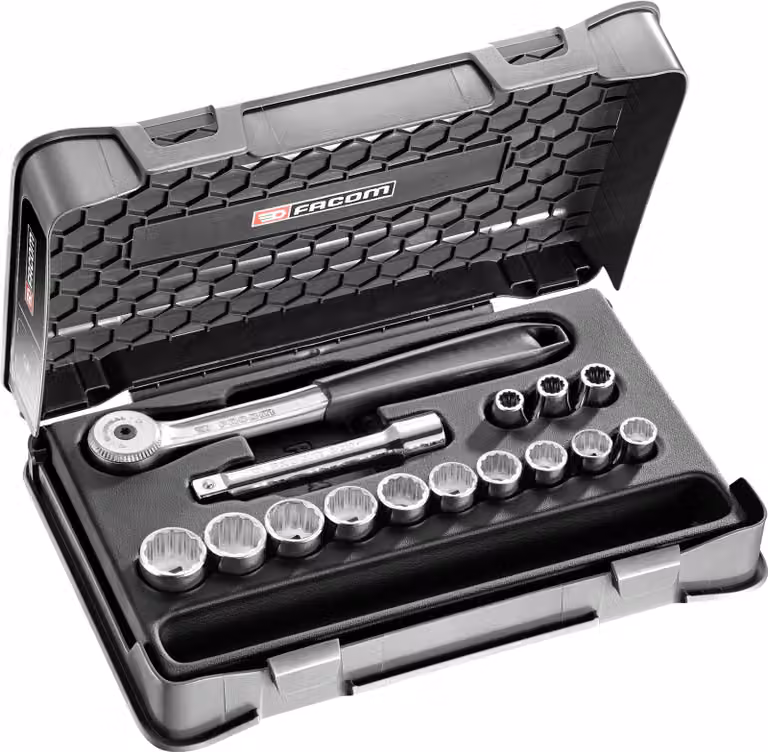 Facom Steckschluessel-Set 1/2 12-Kant 15-tlg