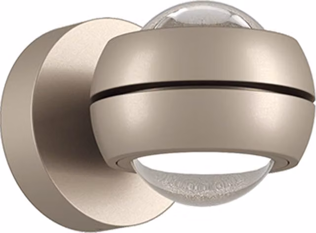 Lodes Nautilus Mini Applique da parete in metallo oro e vetro trasparente con tecnologia LED dimmabile
