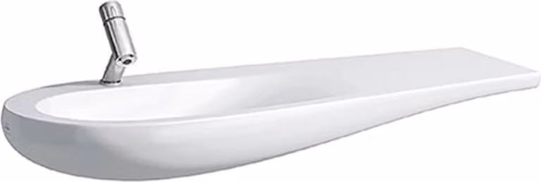 LAUFEN Alessi one Lavabo, encastré, 1 trou pour robinet, avec trop-plein, tablette à droite, 1200x500, H8149734001041, H8149734001041