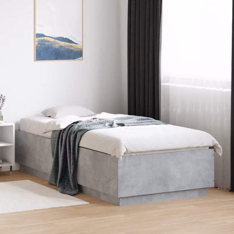 vidaXL Giroletto in Legno Multistrato Grigio Cemento L: 90 cm, P: 200 cm