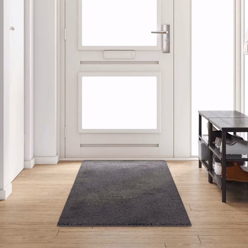 Runner in moquette vidaXL grigio, realizzato in polipropilene con tecnica hand-tufted, L 300 cm x P 80 cm