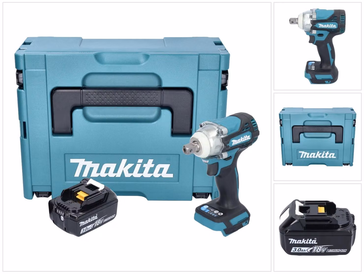 Avvitatore a impulsi a batteria Makita DTW 301 F1J 18 V 330 Nm 1/2" brushless + 1x batteria ricaricabile 3,0 Ah + Makpac - senza caricabatterie
