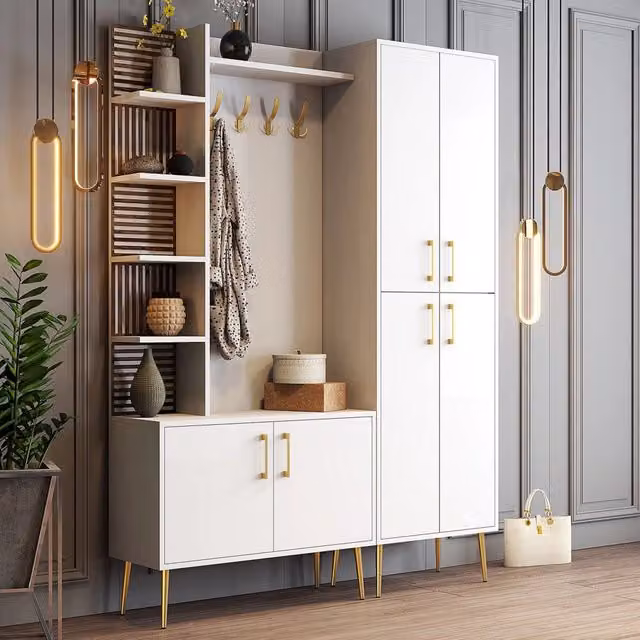 DMORA Mobile da Ingresso Paludi con Appendiabiti e Ripiani, L: 150 cm, P: 35 cm, H: 202 cm – 1