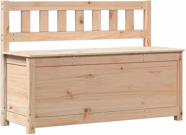 Panca in legno massello di pino beige stile rustico L/P/H: 110 x 41 x 76,5 cm