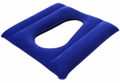 Cuscino ad aria antidecubito, forato, gonfiabile, per sedia a rotelle e letto, per alleviare la pressione