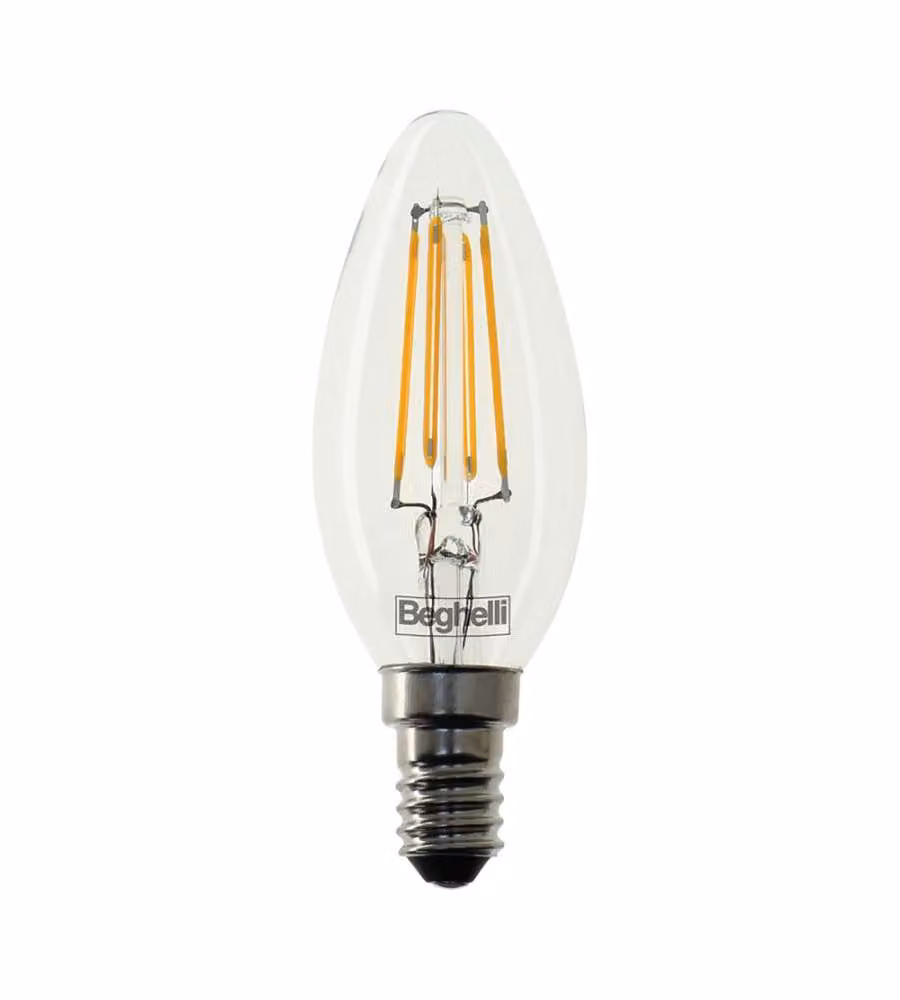 Beghelli Lampadina Led Oliva E14 - 6W 800lm 2700K