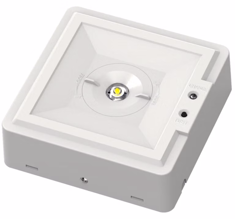 Lampada di emergenza Ecolite con tecnologia SMD, 2,8 W, batteria Ni-Cd, 3 ore di autonomia, 5000 K, grado di protezione IP20, diffusore rotondo TL8011LK-LED