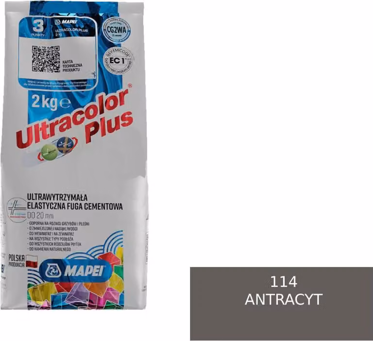 Stucco per fughe Flexfuge MAPEI Ultracolor Plus 2 kg universale, 114 antracite