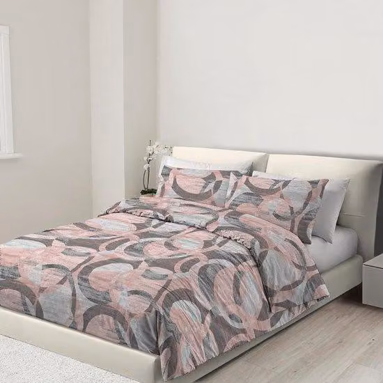 Set di lenzuola Ibbenzoa® da 3 pezzi, 200x200 cm, 100% microfibra, senza bisogno di stiratura, chiusura a zip nascosta e angoli con laccetti, include 2 federe 80x80 cm, ipoallergenico