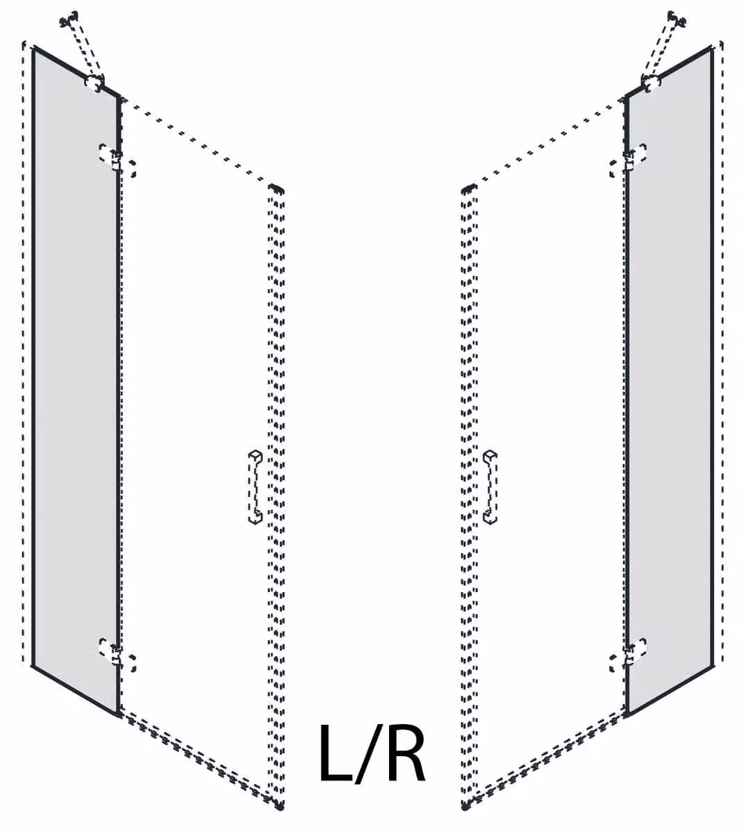 Gelco TRINITY, elemento in vetro trasparente, lunghezza 1200 mm