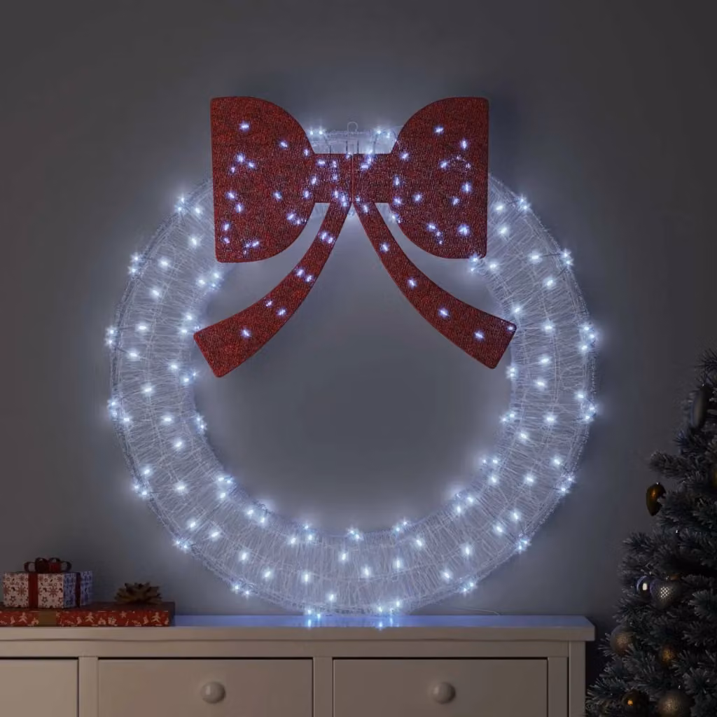 Ghirlanda di Natale con 150 LED Bianco Freddo, Lunghezza: 120 cm, con Telecomando e Alimentazione USB, Colore Bianco – 2