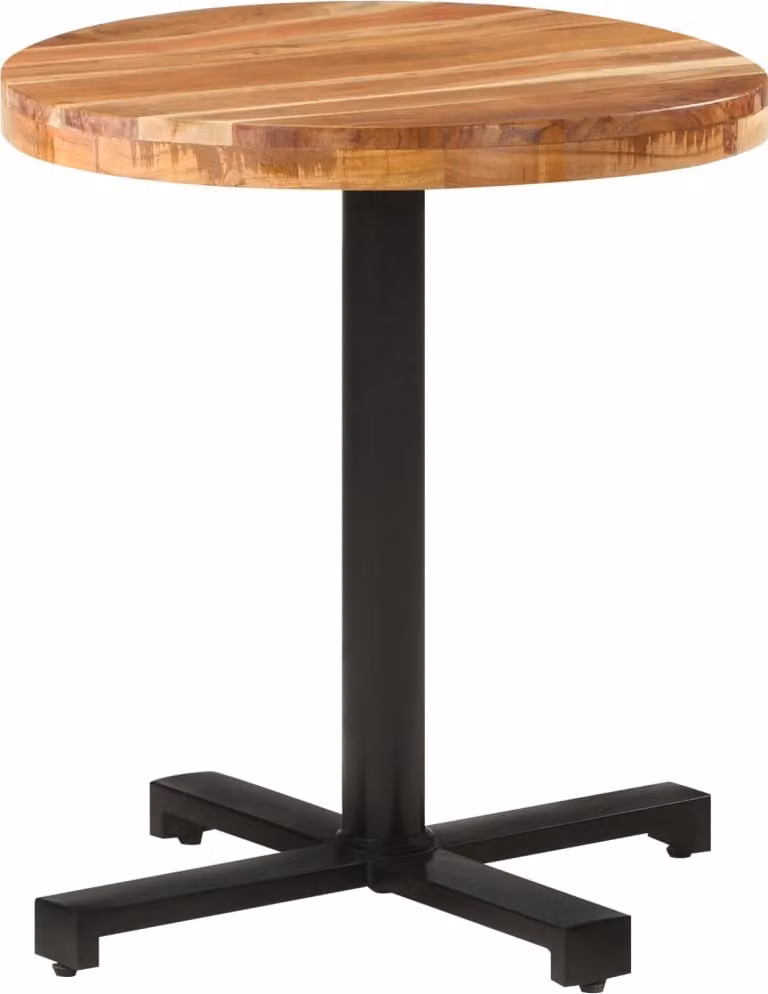Tavolo da bistrot rotondo Ø70x75 cm in legno massiccio di acacia