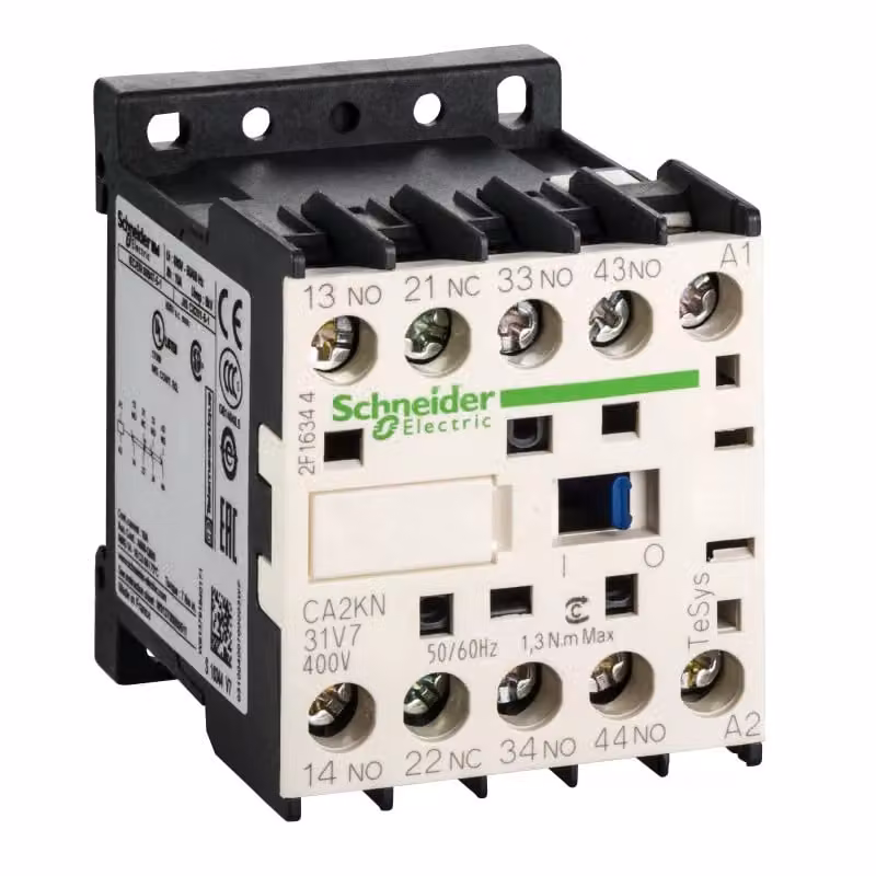 Contattore ausiliario Schneider Electric, 3S+1NC, 400V 50/60Hz CA2KN31V7