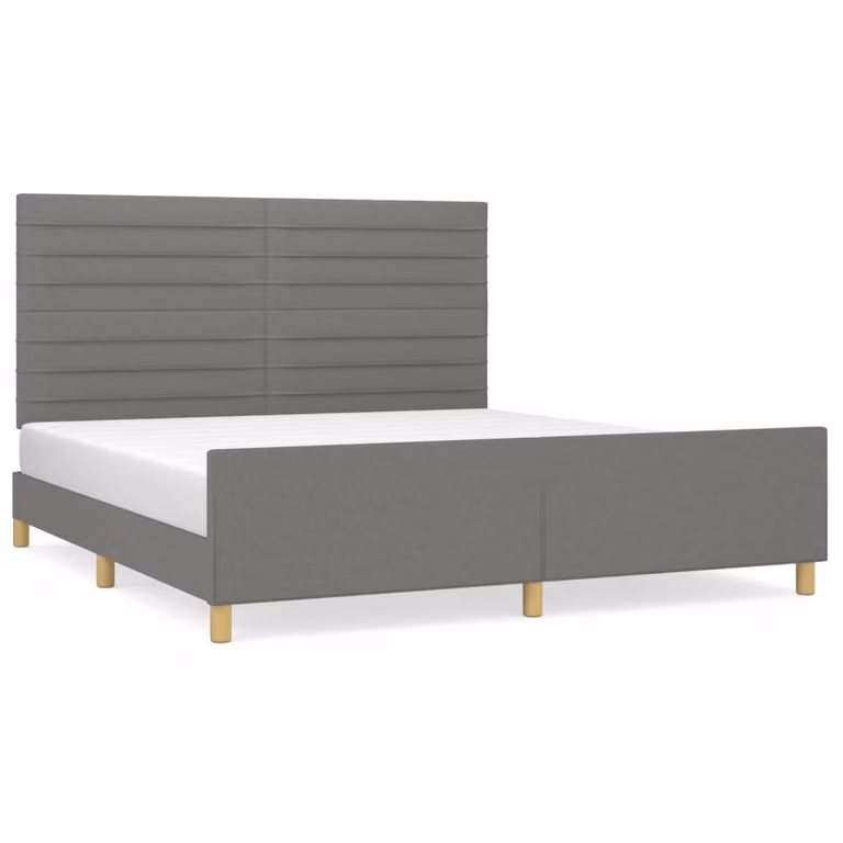 Giroletto senza Materasso Grigio Scuro 180x200 cm Tessuto