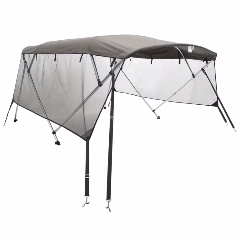 Bimini di Prua Pareti Laterali Rete 3 Archi 183x(185-198)x137cm