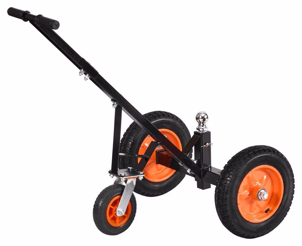 Carrello per rimorchi regolabile in altezza - Capacità di carico anteriore: 454 kg - Capacità di carico: 1000 lbs - Acciaio al carbonio - Pneumatici da 14 pollici - Carrello per il trasporto di rimorchi
