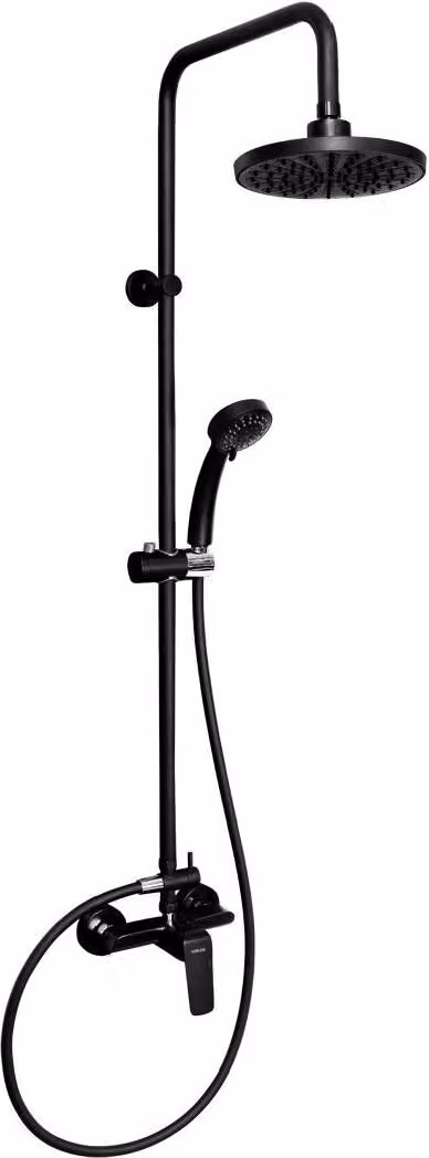 Sistema doccia con miscelatore a leva Novaservis nero SET042/38,5