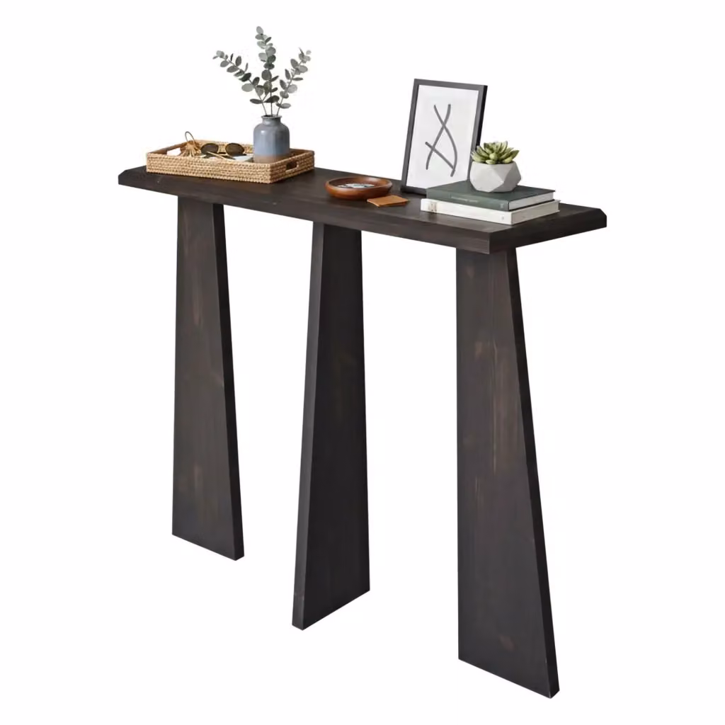 Consolle TomoeGozen Antracite, Tavolo multiuso e scrivania da corridoio, L: 100 cm, P: 28 cm, H: 83 cm – 2