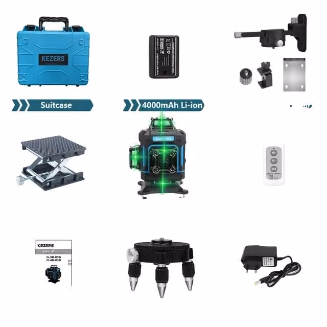 Livella laser, 360 linee verdi, autolivellante, KL4D-03G