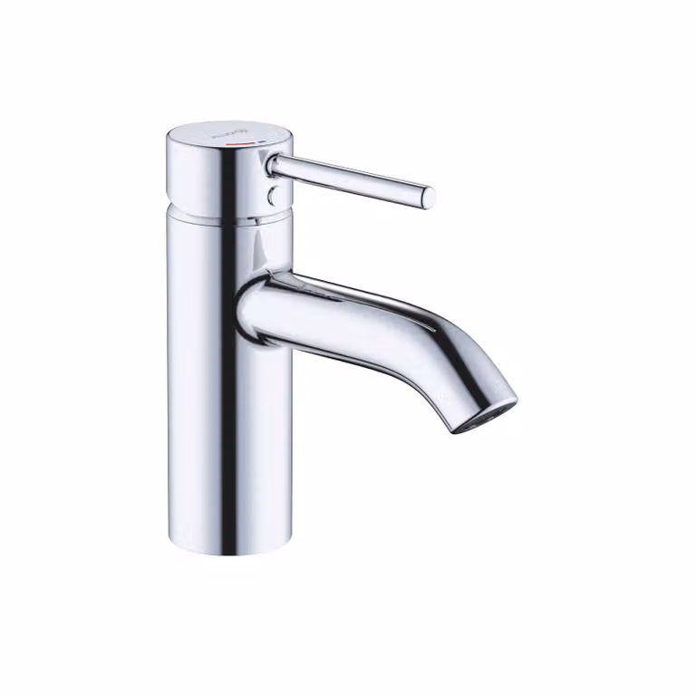 KLUDI BOZZ Mitigeur monocommandé pour lavabo, hauteur de bec 75mm, sans garniture d'écoulement, EcoPlus, 383890576WR4, 383890576WR4