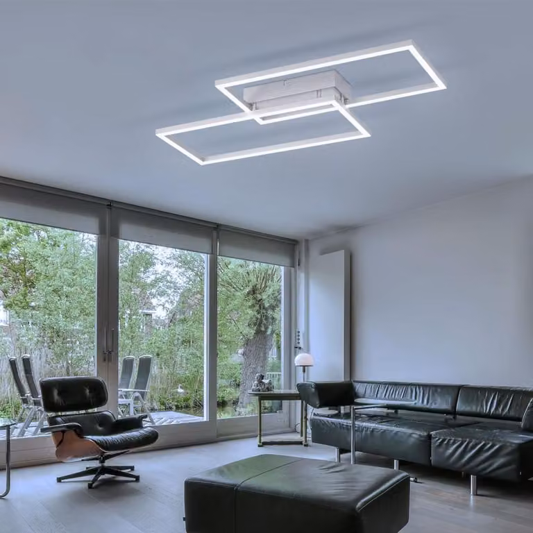 Plafoniera LED, telecomando, commutazione CCT, bianco, 27 W