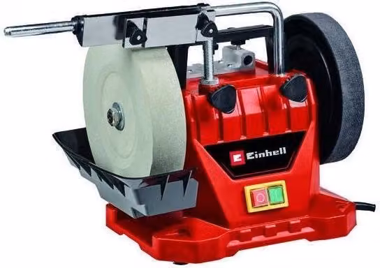 Einhell TC-WG 200 Smerigliatrice da Banco ad Acqua con Mola Umida da 200 mm, 125W, 110 rpm, Rosso