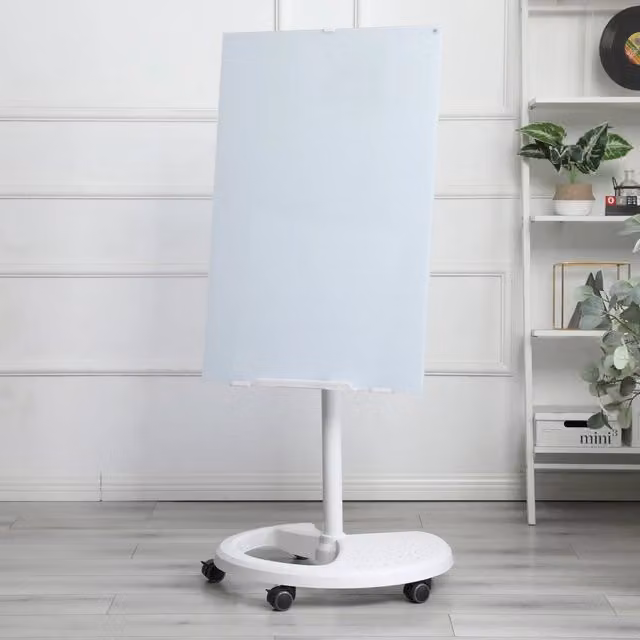 Lavagna Magnetica in Vetro Temperato MINIMAL Bianca L: 90 cm, H: 60 cm