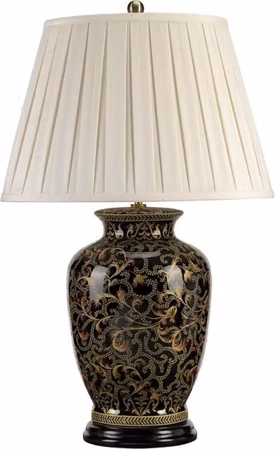 Lampada Da Scrivania Contemporanea Morris Porcellana Oro E Nero 1 Luce E27