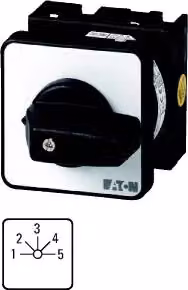Interruttore a gradini Eaton, T3, 32 A, da incasso, 5 moduli, contatti: 10, 45°, con scatto, senza posizione zero, 1-5, codice articolo 15139 004038