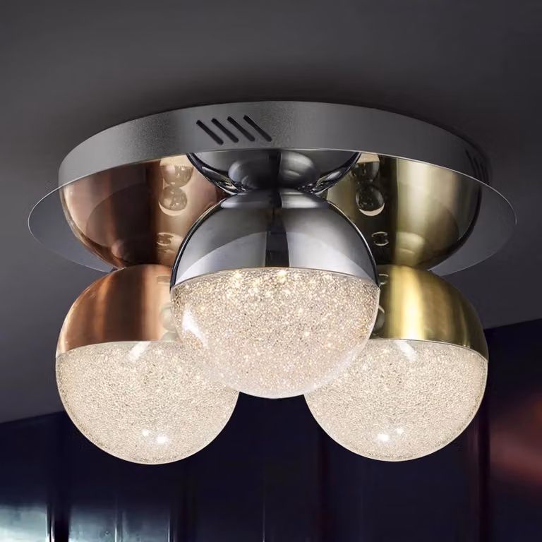 Schuller Valencia Plafoniera a LED Sphere, dimmerabile, Cromo / Argento, Soggiorno / Sala da pranzo, Metallo, Moderno, Plafoniera LED