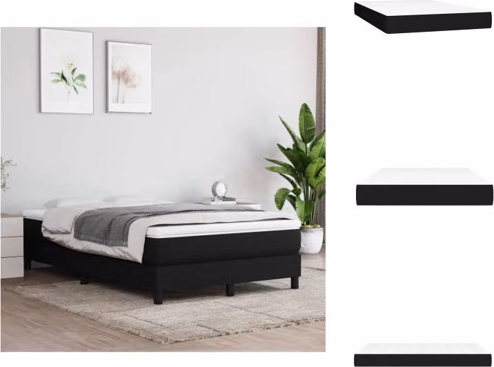vidaXL Materasso a molle insacchettate nero 120x200x20 cm in tessuto - Materassi
