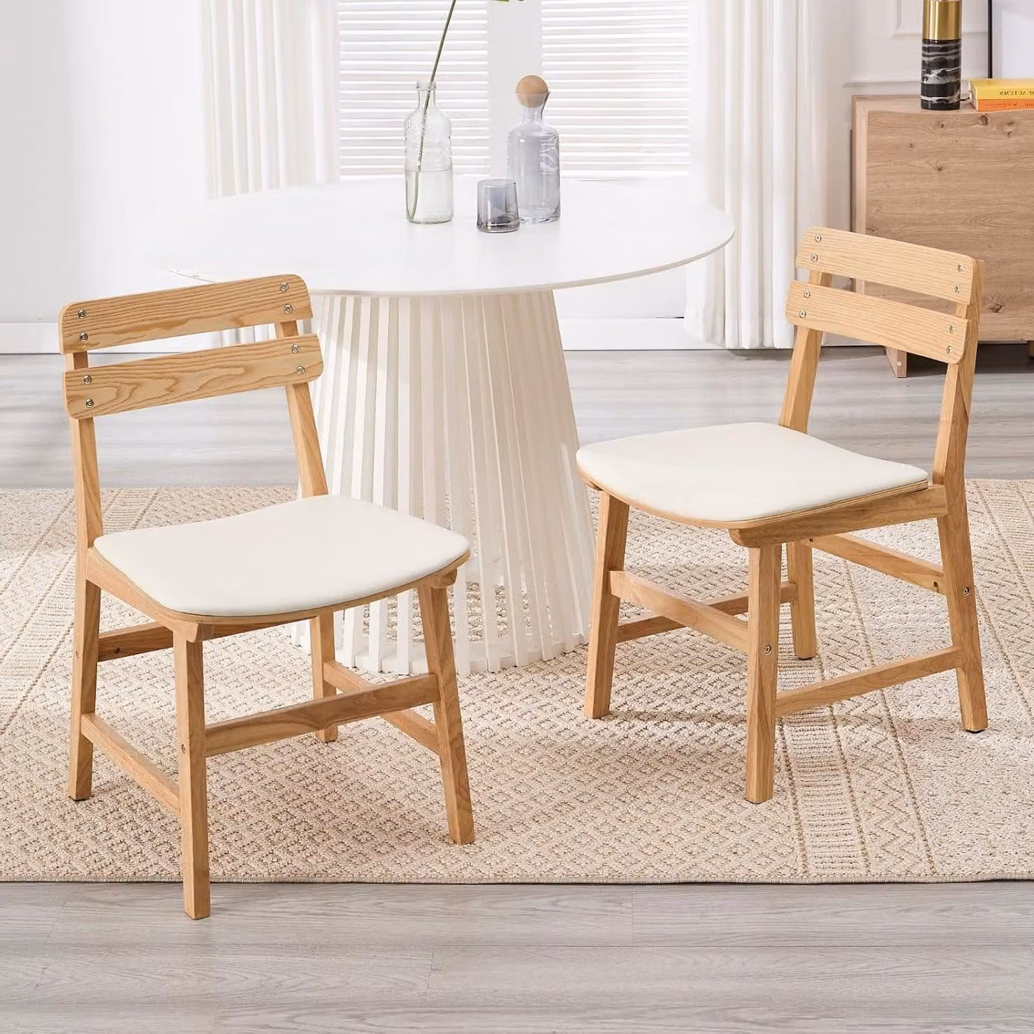 Sedie da pranzo in legno rustico - sedie in legno - sedie da cucina - set di sedie da pranzo - sedie senza braccioli