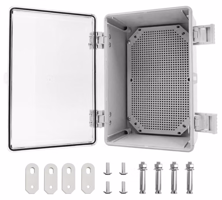 Scatola di derivazione, alloggiamento industriale, scatola di connessione elettrica IP65, dimensioni 400 x 300 x 170 mm