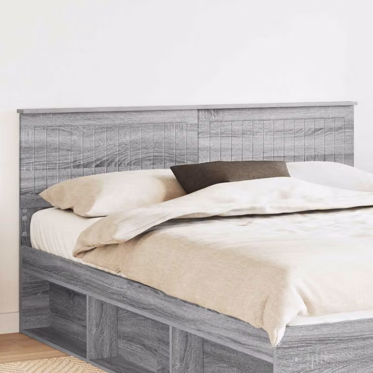 Testiera per letto moderna vidaXL in legno ingegnerizzato grigio opaco