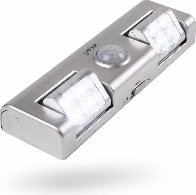 striscia luminosa a LED greate con rilevatore di movimento a batteria - illuminazione di armadi a LED con fascio luminoso regolabile