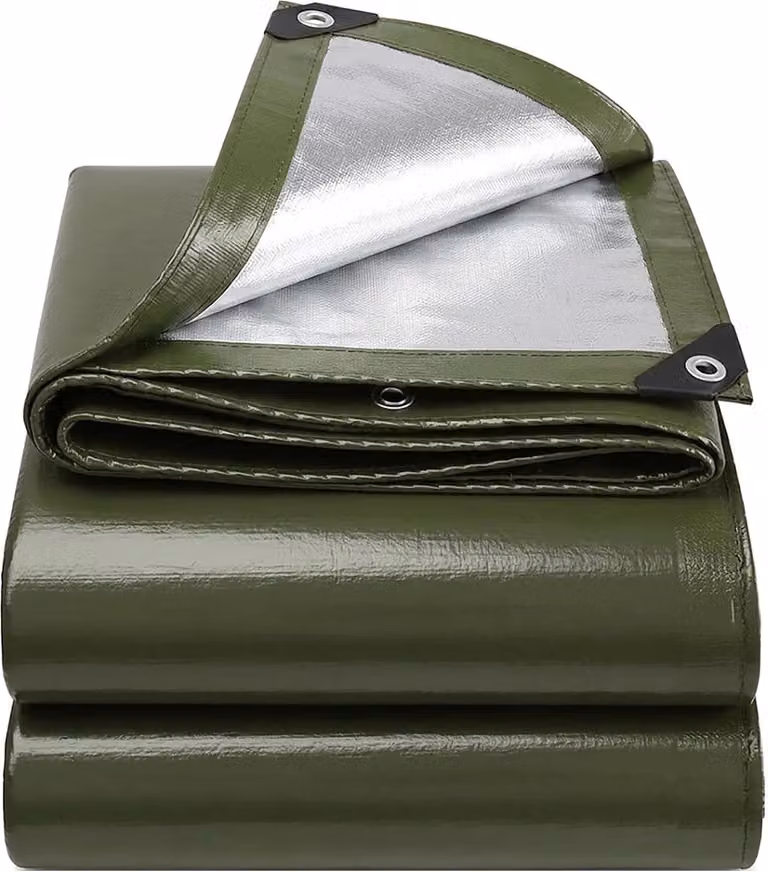 Telo impermeabile, con occhielli, (2 x 2 metri)
