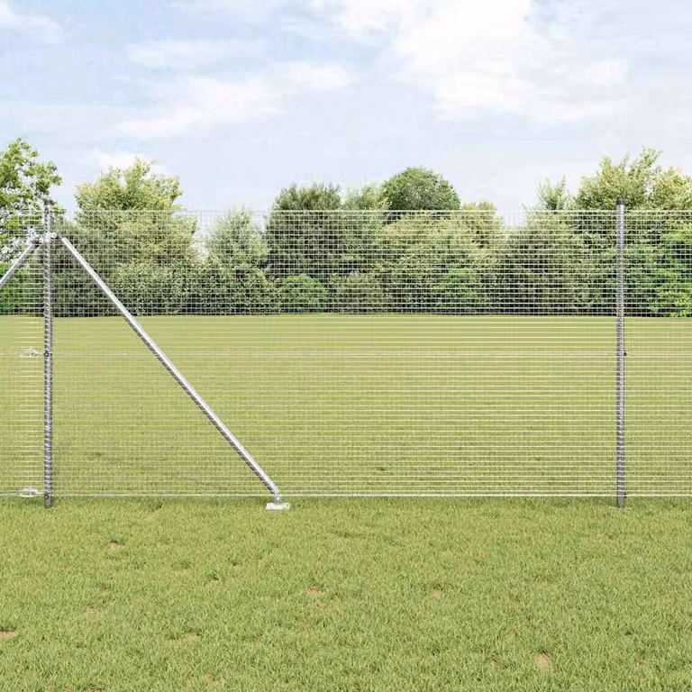 Recinzione in rete saldata con punte 10 x 1 m (L x H)