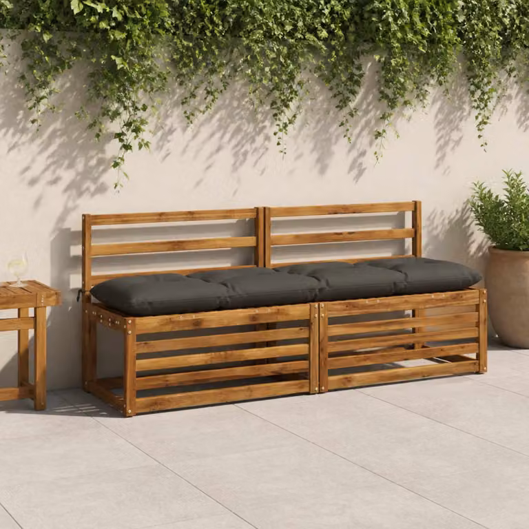 vidaXL Cuscino per panchina VIANEN 100% Poliestere Antracite