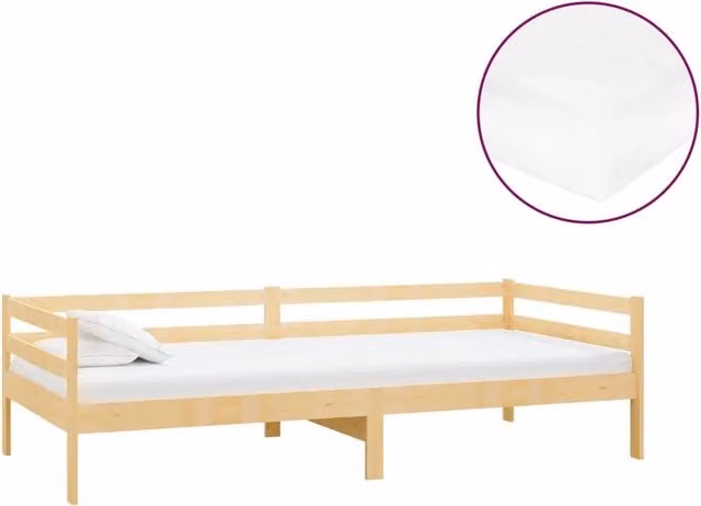 Divano letto | Sof¨¤ letto | Letto singolo con Materasso 90x200 cm Legno Massello di Pino