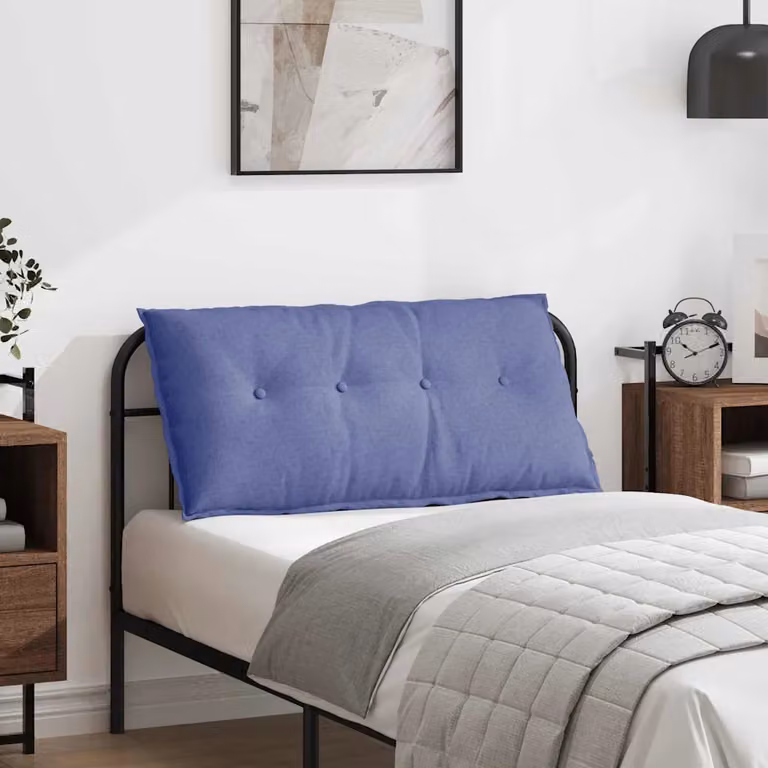 Cuscino per schiena vidaXL blu jeans con rivestimento rimovibile in poliestere L: 100 cm, P: 19 cm, H: 50 cm