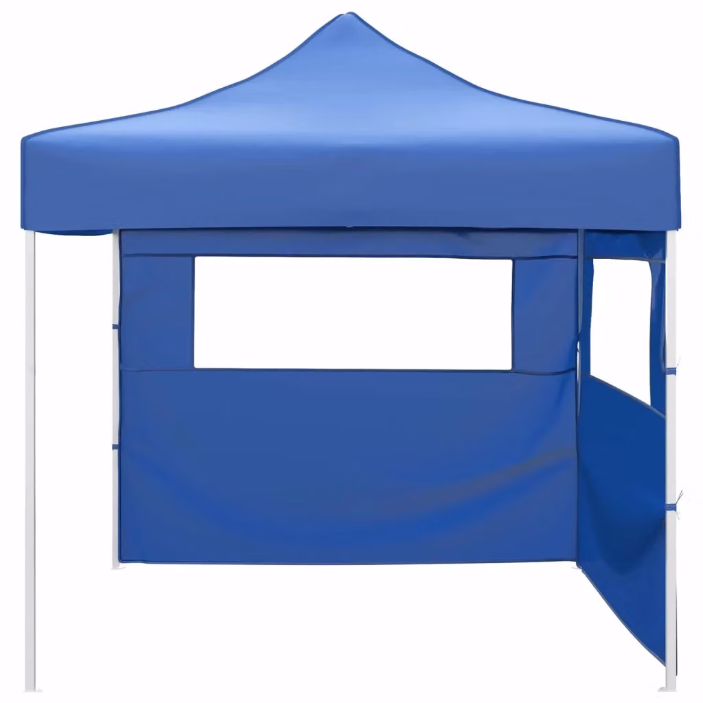 Tenda da festa blu in tessuto Oxford e PVC, L/P/H: 291 x 291 x 315 cm – 2