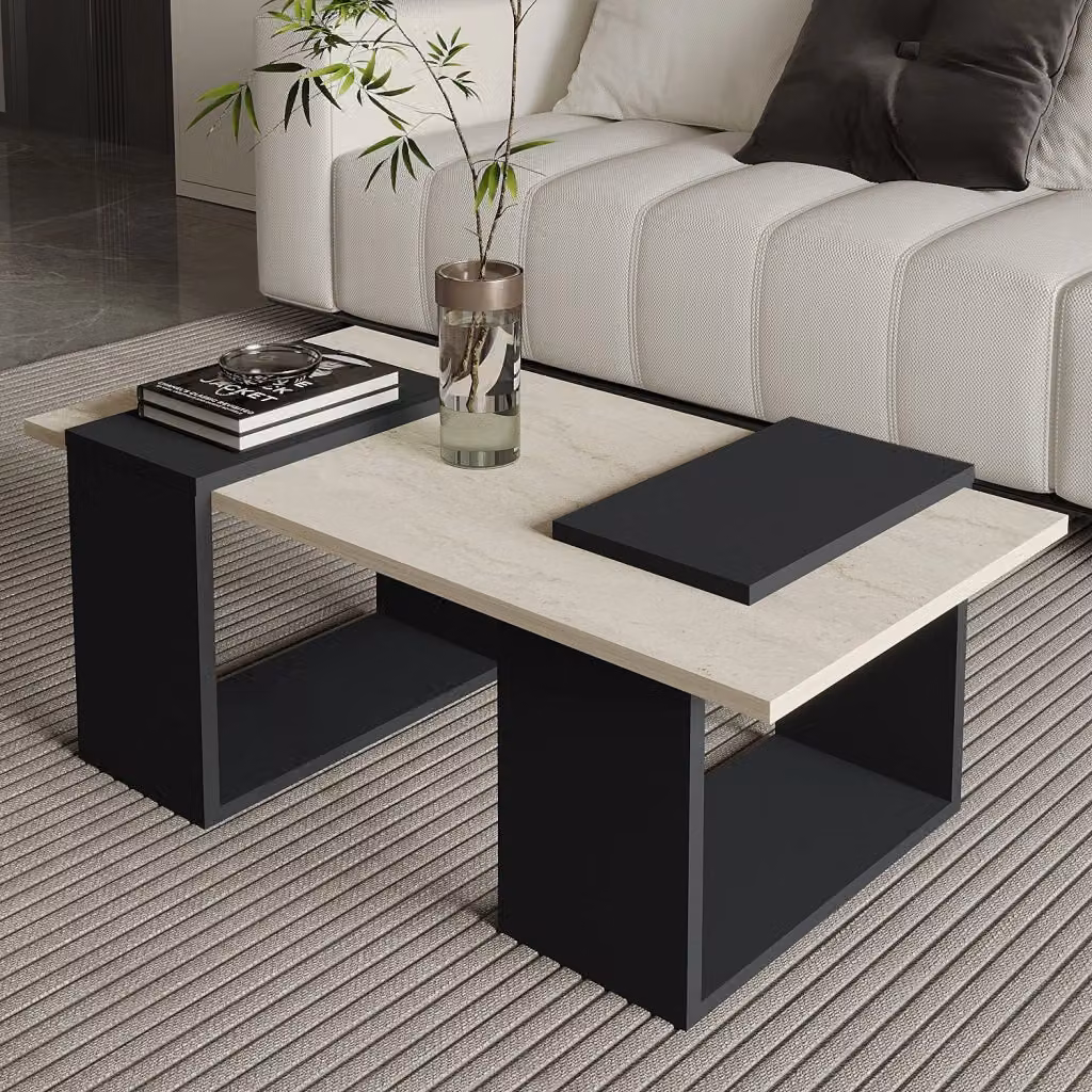Tavolino moderno Matris in legno HANAH HOME L: 90 cm, P: 46 cm, H: 37 cm – 2