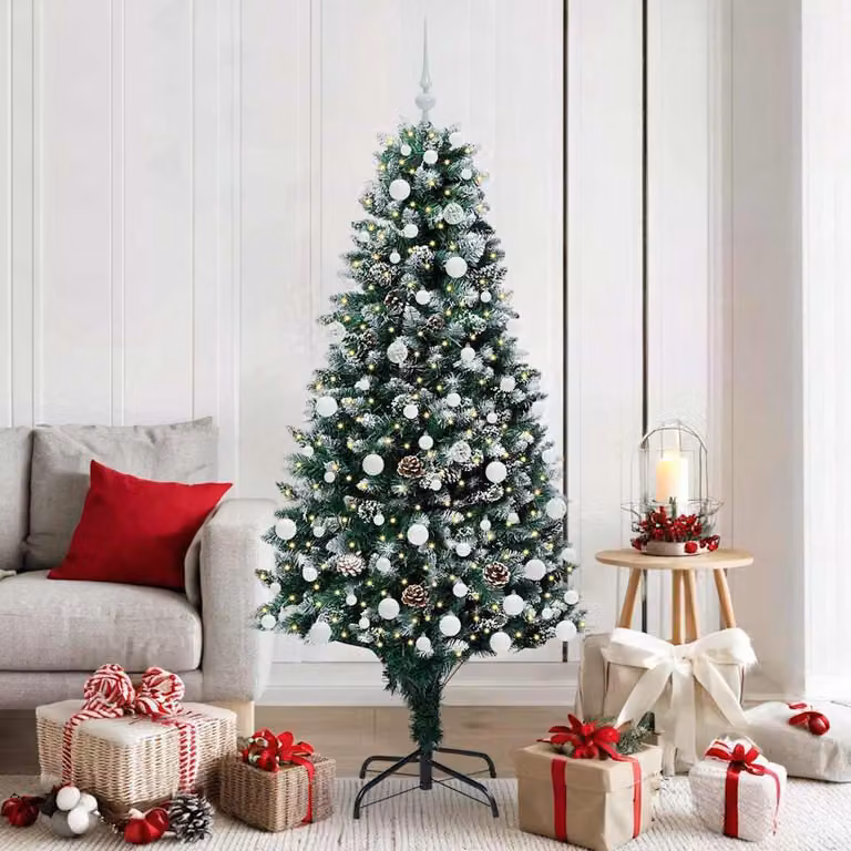 Maison Exclusive - Albero di Natale artificiale con 300 LED e supporto verde 180 cm