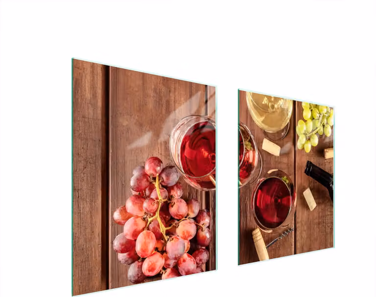Piatto Di Protezione In Vetro Per Cuore 85X52 Vino