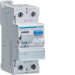 Interruttore differenziale Hager 2 poli 10 kA 63 A 30 mA tipo A CDA563D