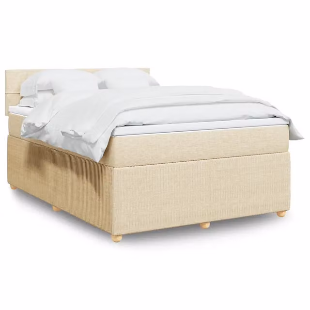 Letto Ibrido Moderno vidaXL in Legno di Pino con Materasso Beige e Bianco L/P/H: 140 x 200 x 100,5 cm
