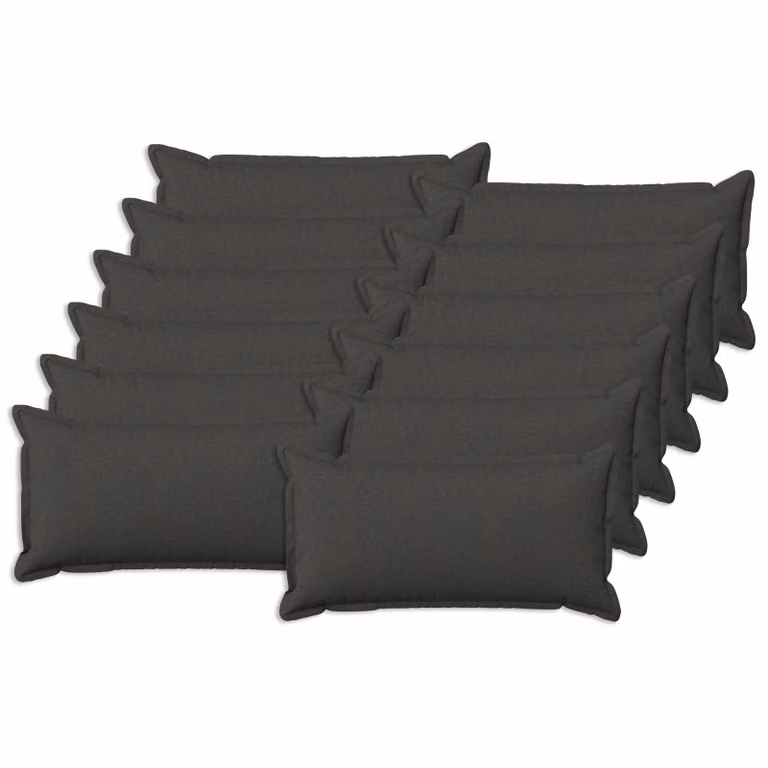 Set di 12 federe vidaXL HOUTEN grigio scuro, forma rettangolare, L 80 cm x P 40 cm